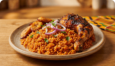 Jollof Rice & Fried Chicken